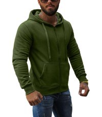 J.Style Men's Fleece Sweatshirt Khaki 68B2008-29