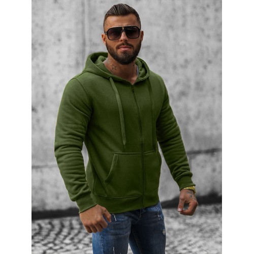 J.Style Men's Fleece Sweatshirt Khaki 68B2008-29