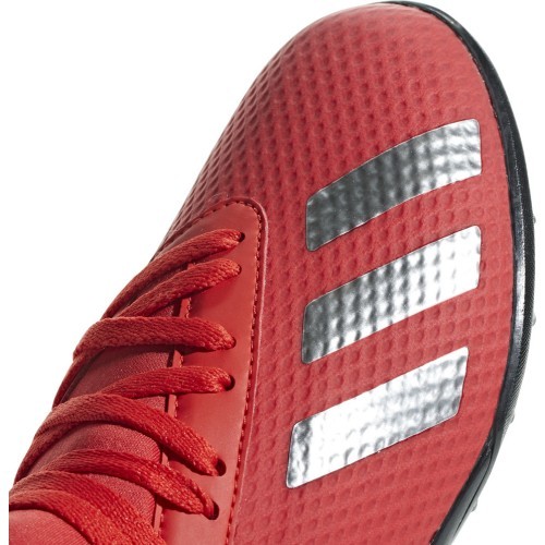Футбольные бутсы детские Adidas X 18.3 TF J, красные BB9403