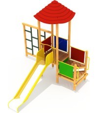 Medinė vaikų žaidimų aikštelė modelis 4-A