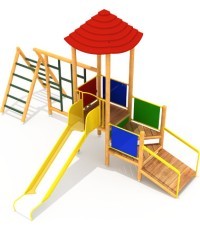 Medinė vaikų žaidimų aikštelė modelis 3-A