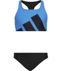 Купальник для девочек Adidas YG MH Bikini синий чёрный HC9650