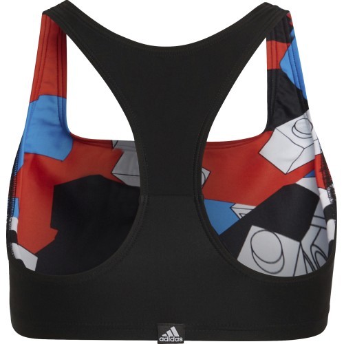 Купальник для девочек Adidas YG MH Bikini синий чёрный HC9650