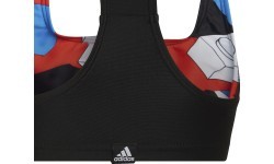 Купальник для девочек Adidas YG MH Bikini синий чёрный HC9650