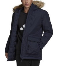 Adidas Men's Hooded Parka Jacket Black GT1701