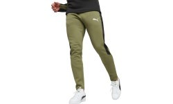 Мужские спортивные брюки Puma Evostripe чёрно-зелёные 678997 33