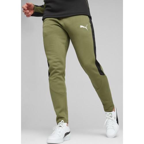 Мужские спортивные брюки Puma Evostripe чёрно-зелёные 678997 33
