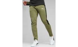 Мужские спортивные брюки Puma Evostripe чёрно-зелёные 678997 33