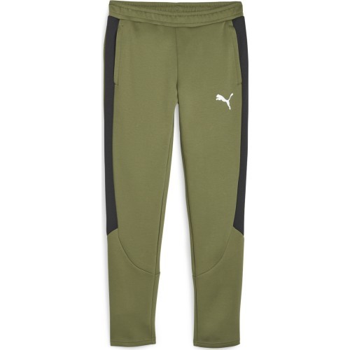 Мужские спортивные брюки Puma Evostripe чёрно-зелёные 678997 33