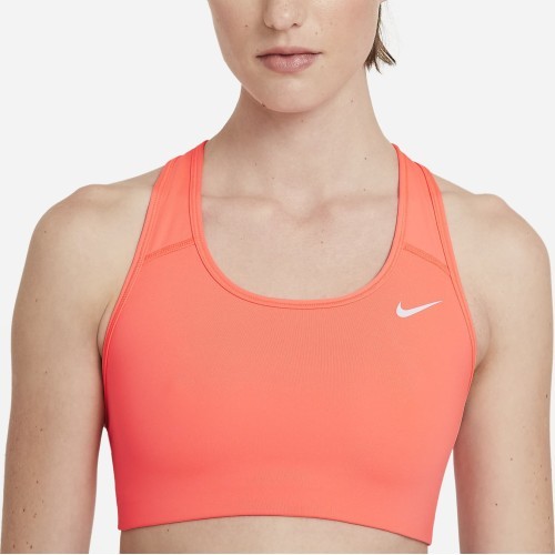 Женский спортивный бюстгальтер Nike Swoosh Bra Non Pad Bright Mango BV3630 854