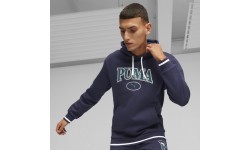 Мужская толстовка Puma Squad Hoodie FL тёмно-синяя 676017 06