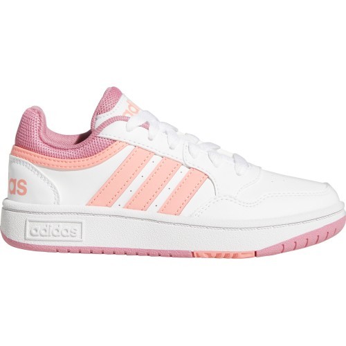 Adidas Hoops 3.0 K Junior Shoes White Pink GW0418