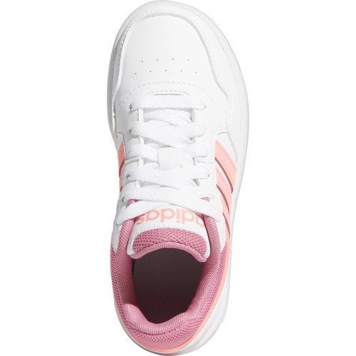 Adidas Hoops 3.0 K Junior Shoes White Pink GW0418
