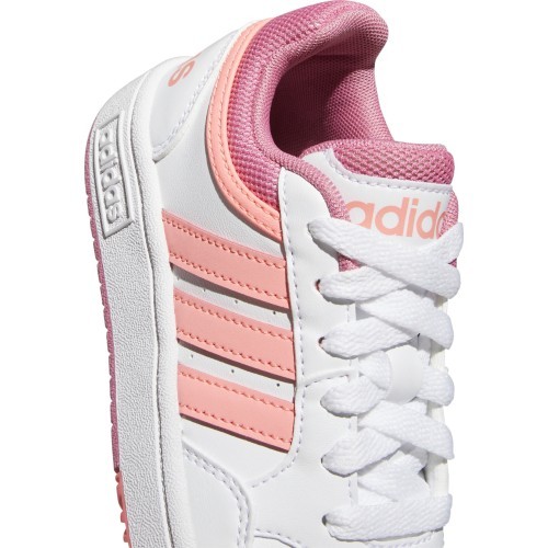 Кроссовки подростковые Adidas Hoops 3.0 K White Pink GW0418