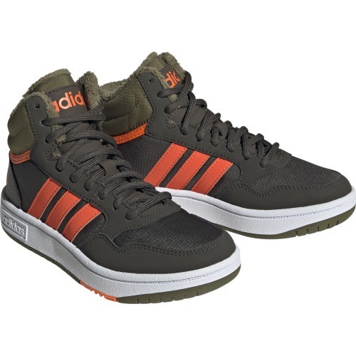Подростковая обувь Adidas Hoops Mid 3.0 K, зелёная GW4486