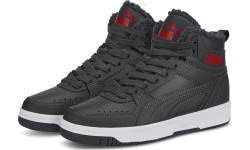 Puma Rebound Joy Fur Grey Sneakers for Teens 375477 06