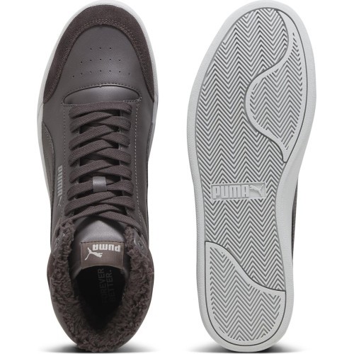 Puma Shuffle Mid Fur Flat Grey Men's Shoes 387609 03