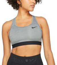 Женский спортивный бюстгальтер Nike Swoosh Band, серый BV3900 084