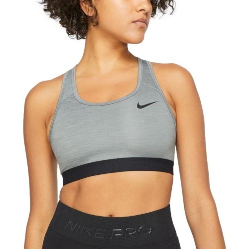 Женский спортивный бюстгальтер Nike Swoosh Band, серый BV3900 084