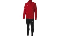Puma Teamgoal Tracksuit Juniors Black Red 656809 01