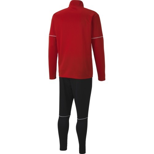Puma Teamgoal Tracksuit Juniors Black Red 656809 01