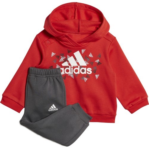 Adidas детский спортивный костюм I Bos Gra Jog Grey Red HU1553