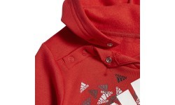 Adidas детский спортивный костюм I Bos Gra Jog Grey Red HU1553