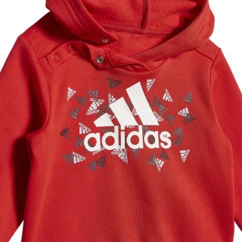 Adidas детский спортивный костюм I Bos Gra Jog Grey Red HU1553