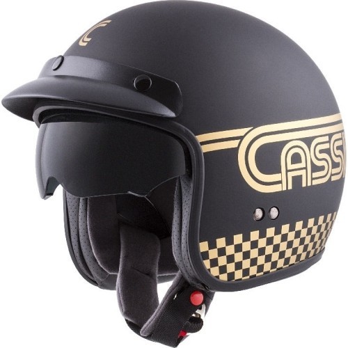 Мотоциклетный шлем Cassida Oxygen Rondo - Black Matte/Gold