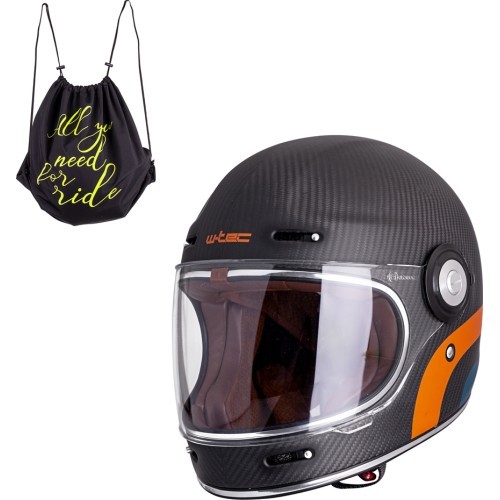 Motorcycle Helmet W-TEC Matt Carbon