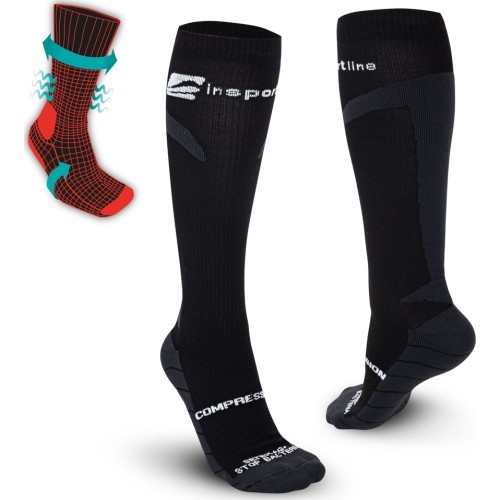 Compression Knee Socks inSPORTline Compleano AG+ - Black