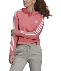 Женская толстовка с капюшоном Adidas W 3S FT Cro, розовая GM5585