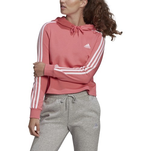 Женская толстовка с капюшоном Adidas W 3S FT Cro, розовая GM5585