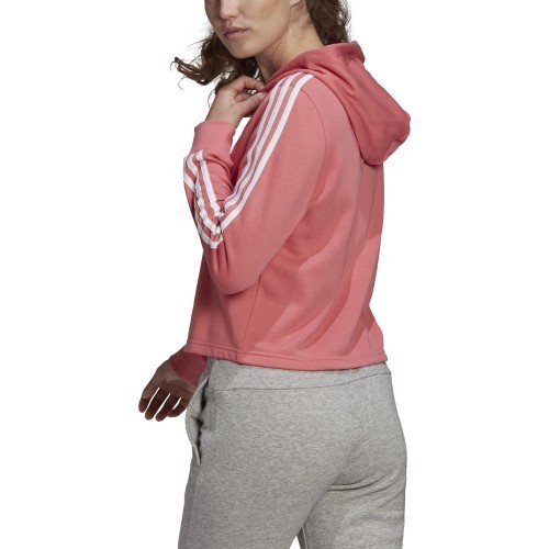 Женская толстовка с капюшоном Adidas W 3S FT Cro, розовая GM5585