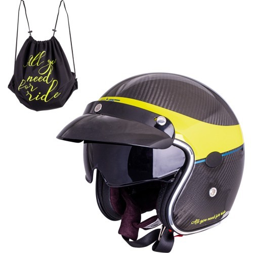 Мотоциклетный шлем W-TEC V587 - Glossy Carbon