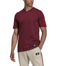 Adidas Men's T-Shirt M Fi 3s Tee Bordeaux HC5242
