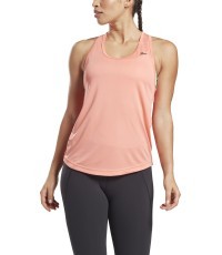 Reebok Women's Blouse US Perform Mesh Tan Coral GI6554