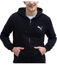 Puma Men's Sweatshirt Ess Small Logo FZ Black 586704 51
