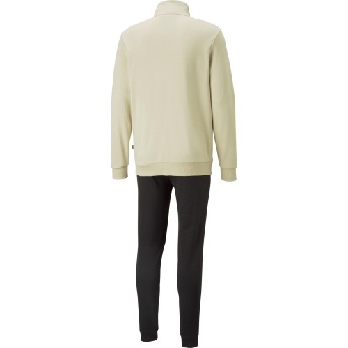 Puma Clean Sweat Suit Black Creamy Men's Tracksuit 585840 88