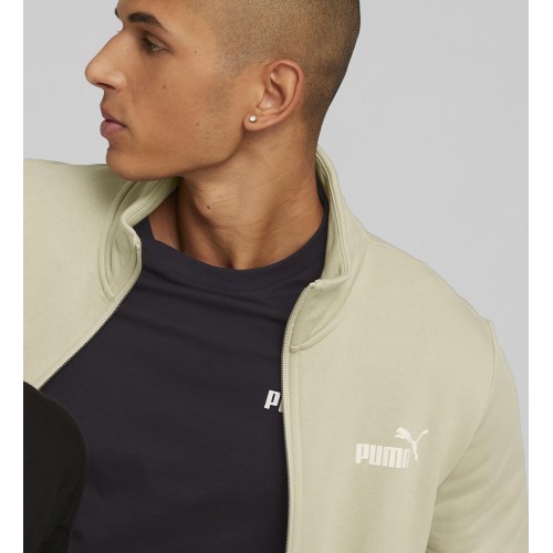Puma Clean Sweat Suit Black Creamy Men's Tracksuit 585840 88