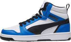 Puma Rebound V6 Mid Jr Junior Shoes White Blue Black 393831 06