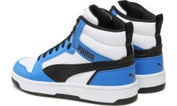 Puma Rebound V6 Mid Jr Junior Shoes White Blue Black 393831 06
