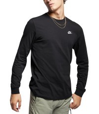 Мужская футболка Nike M NSW Club Tee-LS Black