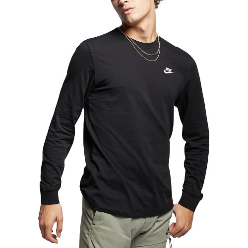Мужская футболка Nike M NSW Club Tee-LS Black
