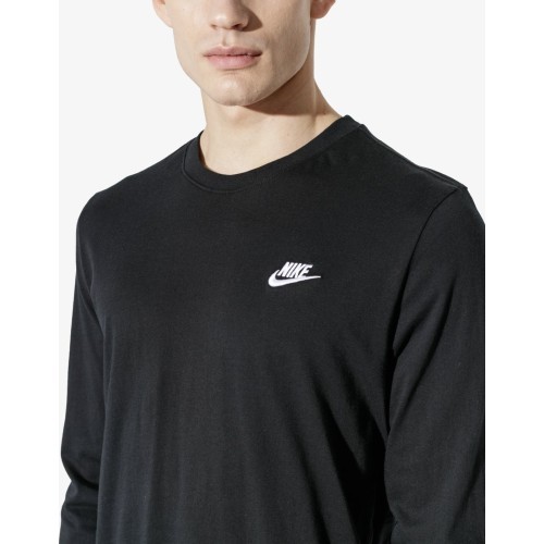 Мужская футболка Nike M NSW Club Tee-LS Black