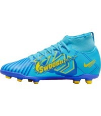 Nike Jr Superfly 9 Club KM FG/MG Teen Football Boots Blue Yellow DO9789 400