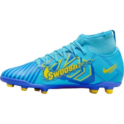 Nike Jr Superfly 9 Club KM FG/MG Teen Football Boots Blue Yellow DO9789 400