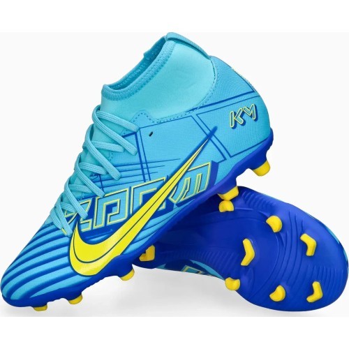 Футбольные бутсы Nike Jr Superfly 9 Club KM FG/MG для подростков, сине-жёлтые DO9789 400