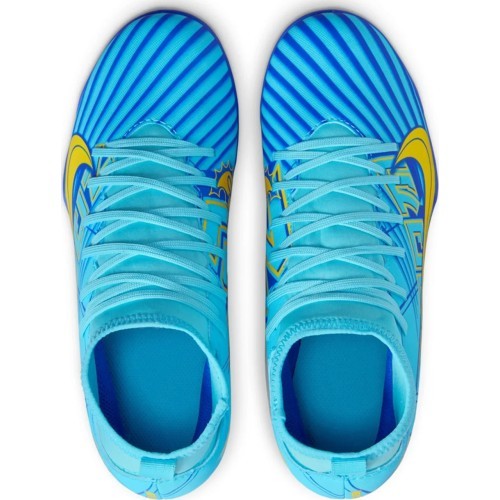 Nike Jr Superfly 9 Club KM FG/MG Teen Football Boots Blue Yellow DO9789 400