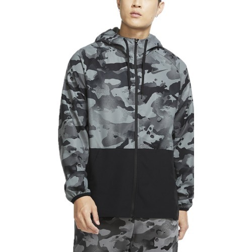 Nike M NK Flx Vnt MX HD FZ Jkt Men's Sweatshirt Camo Grey Black